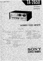Sony TA-2650 - Owners Manual 